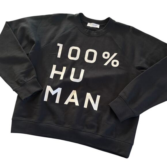 Everlane Sweaters - EVERLANE 100% Human French Terry Sweatshirt Black & White Women's Large Cotton